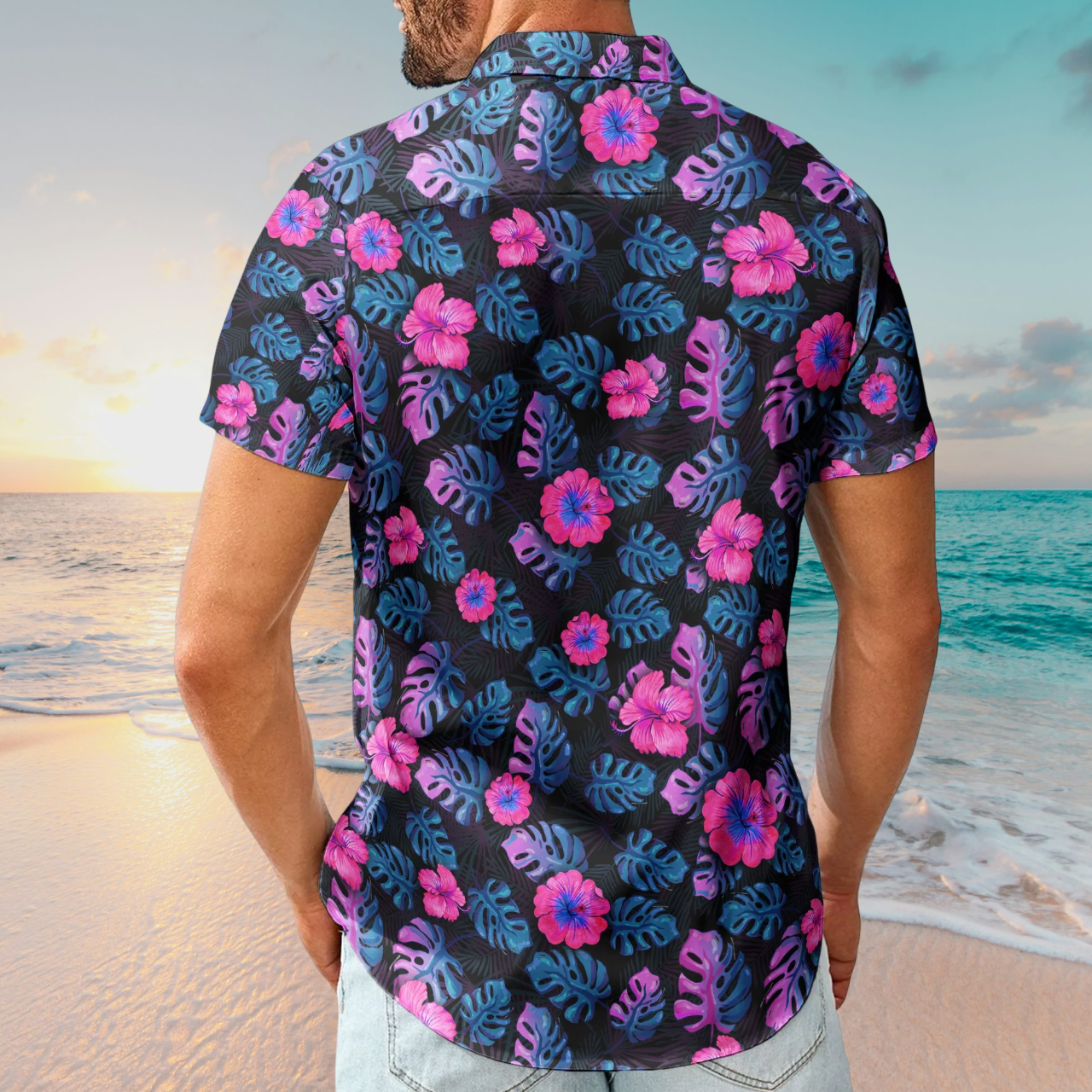 Custom Big Face Funny Photo Tropical Hawaii - Custom Photo Hawaiian Shirts