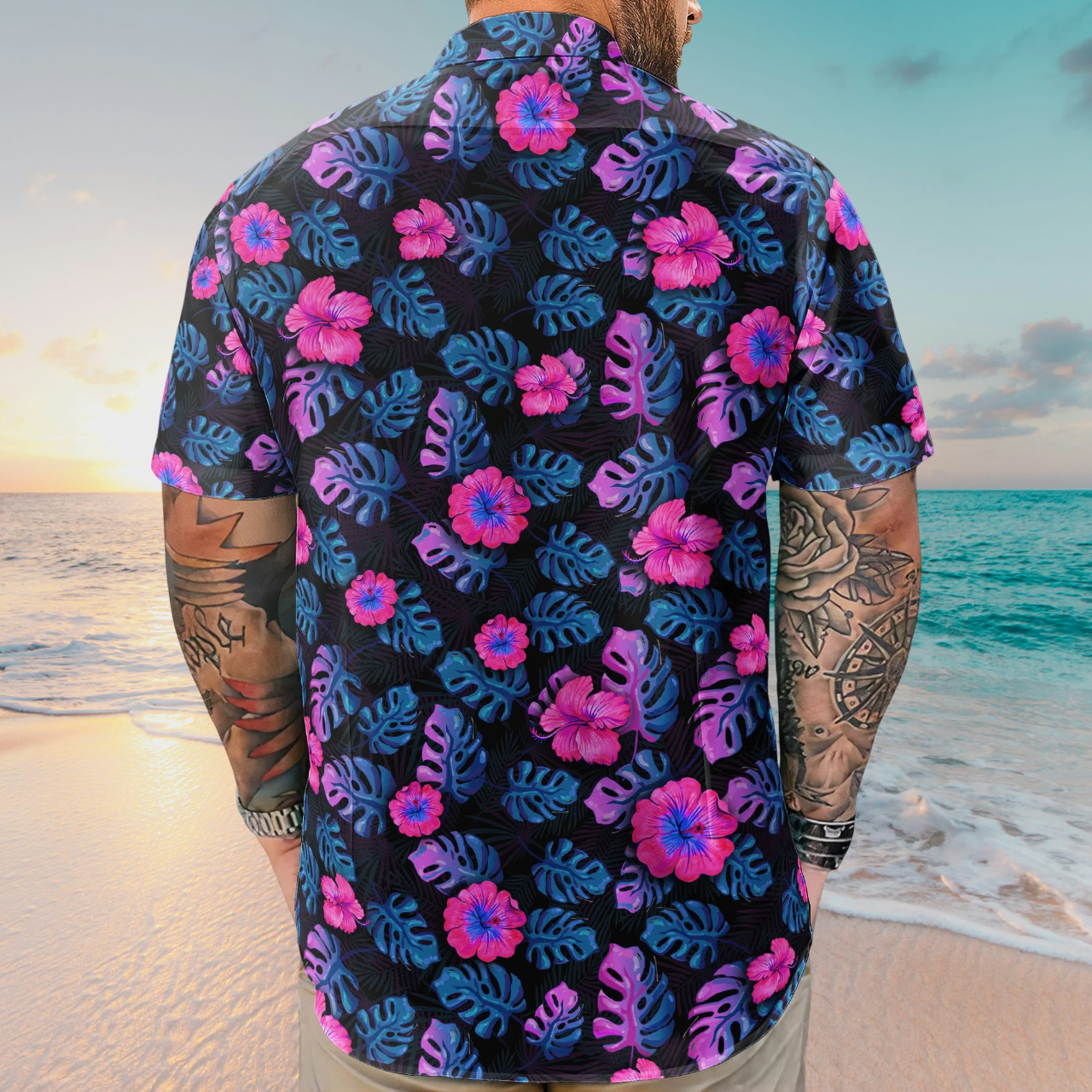 Custom Big Face Funny Photo Tropical Hawaii - Custom Photo Hawaiian Shirts