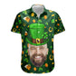 Custom Face Funny Happy St Patrick's Day - Custom Photo Hawaiian Shirts