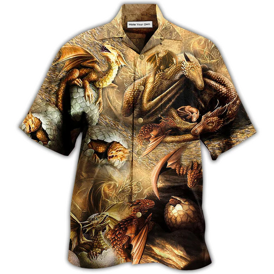 Hawaiian Shirt / Adults / S Dragon Love Life Every Time - Hawaiian Shirt - Reefox