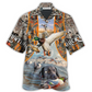 Hawaiian Shirt / Adults / S Hunting Duck Hunting Orange Style - Hawaiian Shirt - Reefox