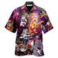 Hawaiian Shirt / Adults / S Cat Rocker Funny Style - Hawaiian Shirt - Reefox