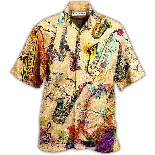 Hawaiian Shirt / Adults / S Saxophone Music Saxophone Is My Life - Hawaiian Shirt - Reefox