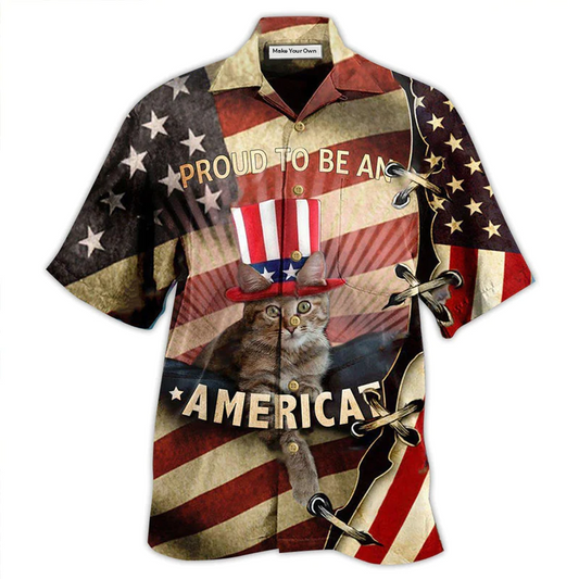 Hawaiian Shirt / Adults / S Cat America Proud To Be Beautiful - Hawaiian Shirt - Reefox
