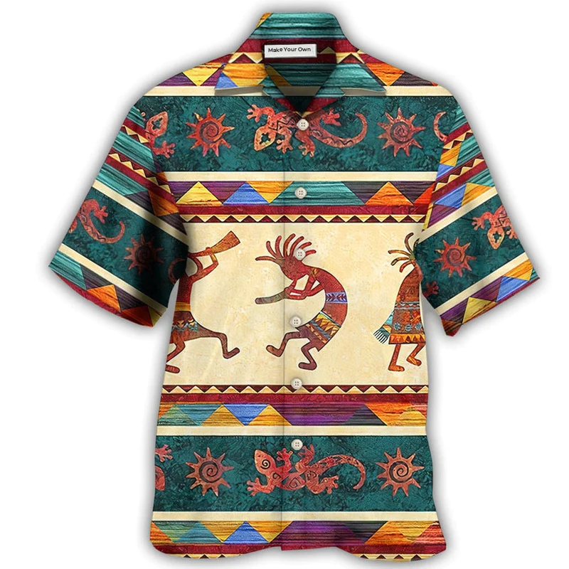 Hawaiian Shirt / Adults / S Native Style Love Peace Cool Pattern - Hawaiian Shirt - Reefox