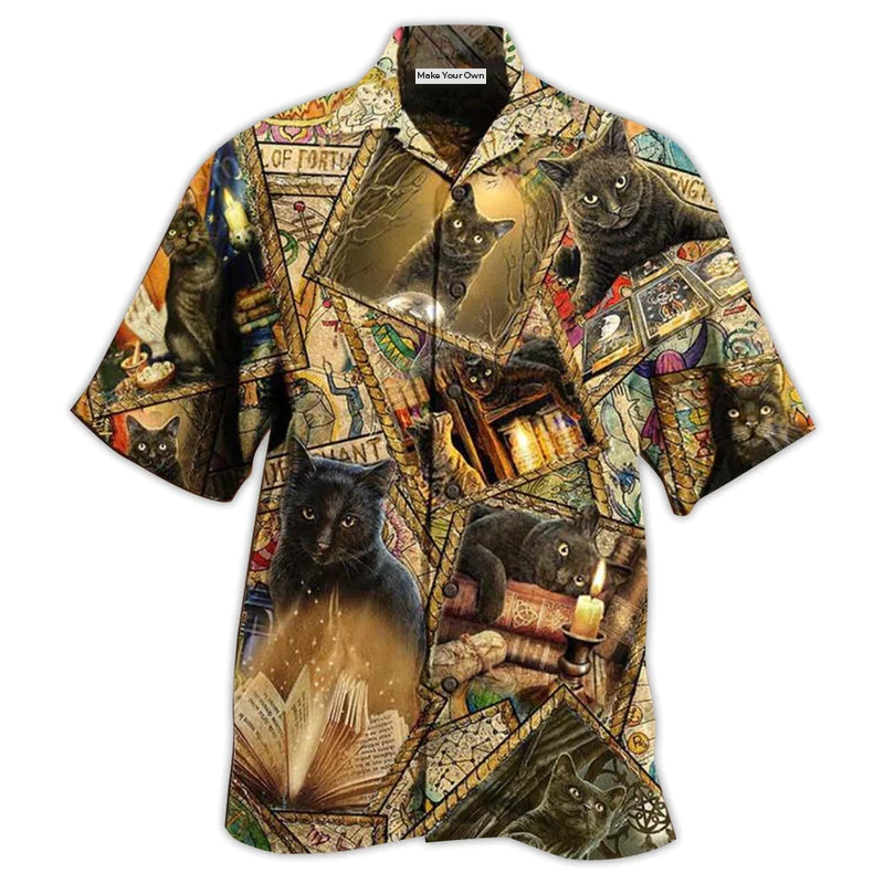 Hawaiian Shirt / Adults / S Book Cats Love Books Magic - Hawaiian Shirt - Reefox