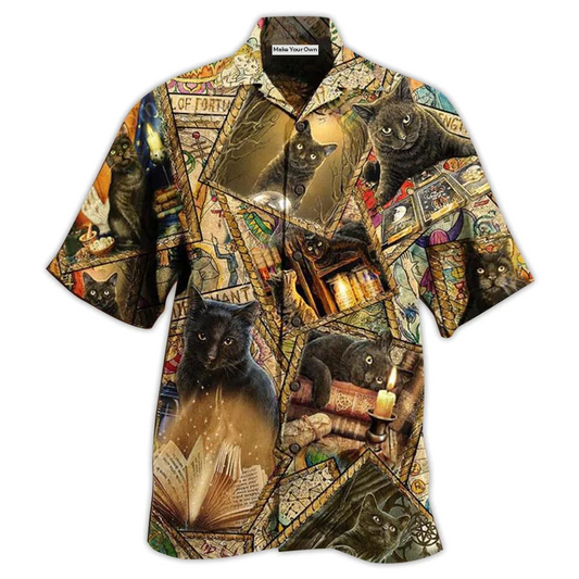 Hawaiian Shirt / Adults / S Book Cats Love Books Magic - Hawaiian Shirt - Reefox