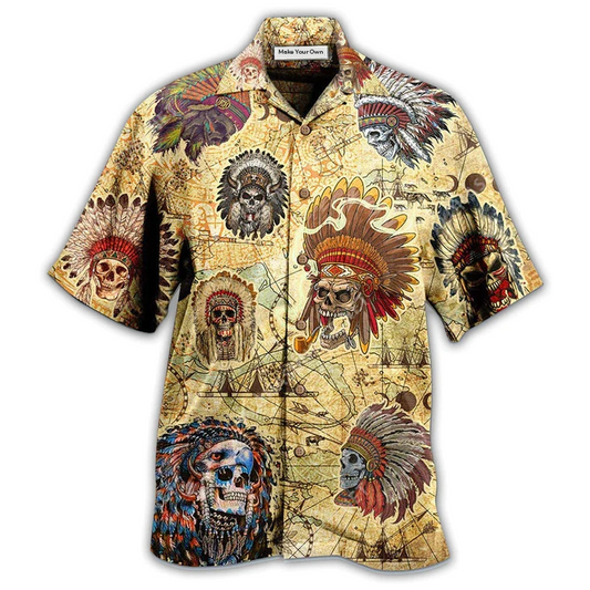 Hawaiian Shirt / Adults / S Native American Definitely Cool - Hawaiian Shirt - Reefox