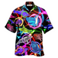 Hawaiian Shirt / Adults / S Shark Loves Circle Neon Style - Hawaiian Shirt - Reefox