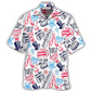 Hawaiian Shirt / Adults / S America Independence Day Art Style - Hawaiian Shirt - Reefox