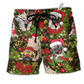 Beach Short / Adults / S Pug Christmas Have Yourself A Merry Little Pug - Beach Short Reefox - Owls Matrix LTD