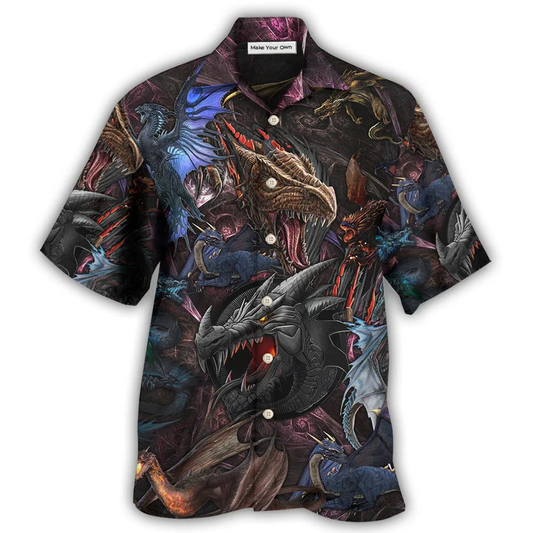 Hawaiian Shirt / Adults / S Dragon In A Mystery World - Hawaiian Shirt - Reefox