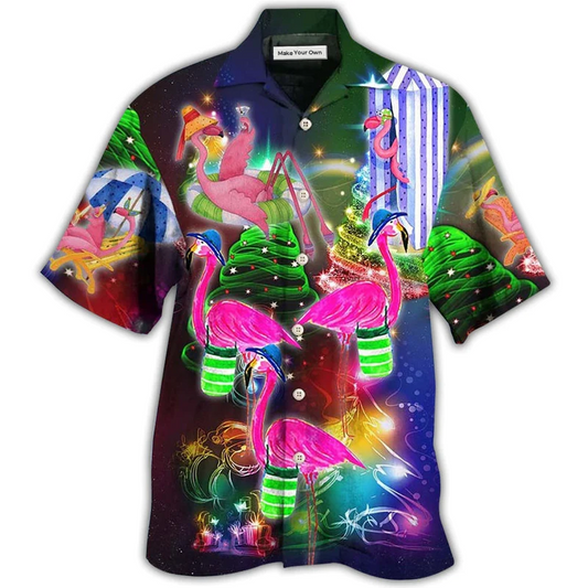 Hawaiian Shirt / Adults / S Flamingo Love Beach Amazing Christmas - Hawaiian Shirt - Reefox