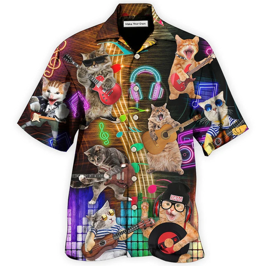 Hawaiian Shirt / Adults / S Cat Rocker Lovely Style - Hawaiian Shirt - Reefox