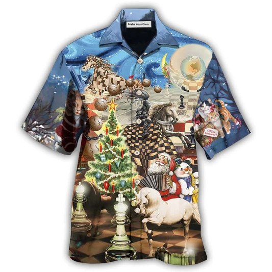 Hawaiian Shirt / Adults / S Chess Power Of The Knights - Hawaiian Shirt - Reefox