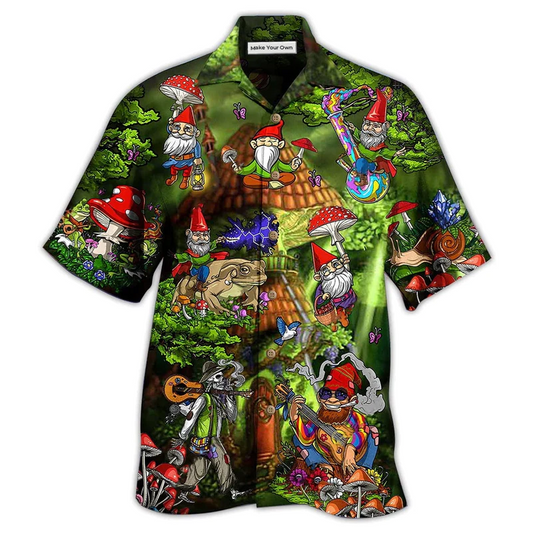 Hawaiian Shirt / Adults / S Hippie Mushroom Peace Love Life Color - Hawaiian Shirt - Reefox