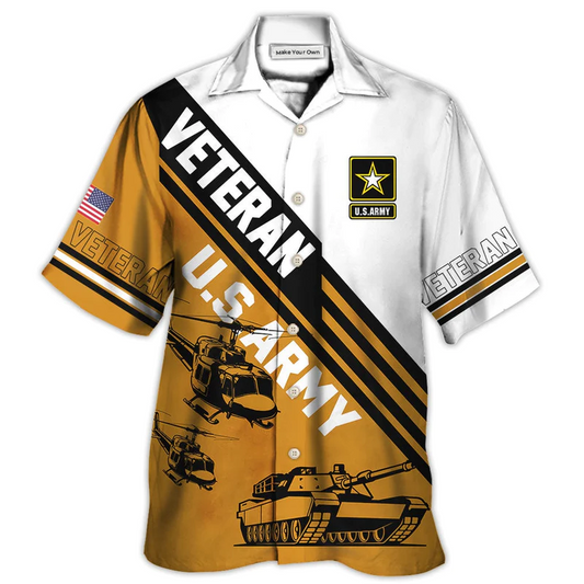 Hawaiian Shirt / Adults / S Veteran Us Army Honor The Fallen - Hawaiian Shirt - Reefox