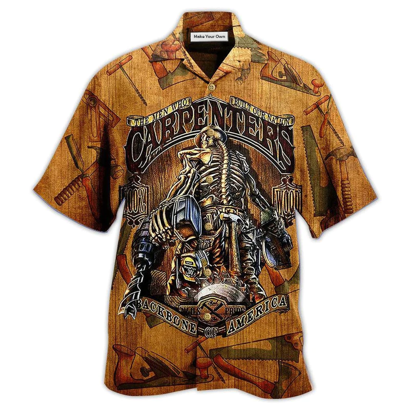 Hawaiian Shirt / Adults / S America Carpenter Vintage Love America - Hawaiian Shirt - Reefox