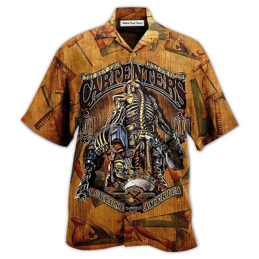 Hawaiian Shirt / Adults / S America Carpenter Vintage Love America - Hawaiian Shirt - Reefox