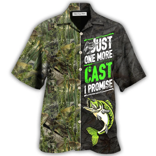 Hawaiian Shirt / Adults / S Fishing Just One More Cast I Promise Cool Style - Hawaiian Shirt - Reefox