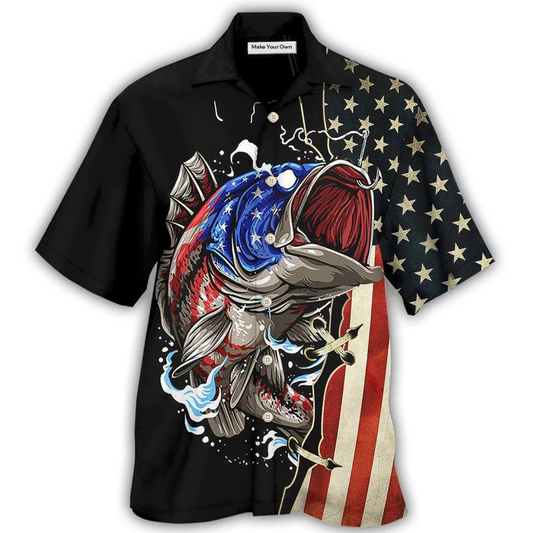 Fishing Independence Day - Hawaiian Shirt