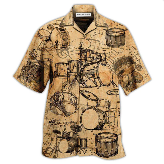 Hawaiian Shirt / Adults / S Drum No Life Know Drums Know Life - Hawaiian Shirt - Reefox