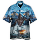 Hawaiian Shirt / Adults / S Veteran And Ocean With Fierce Cool - Hawaiian Shirt - Reefox