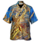 Hawaiian Shirt / Adults / S Saxophone Music See The Sound - Hawaiian Shirt - Reefox