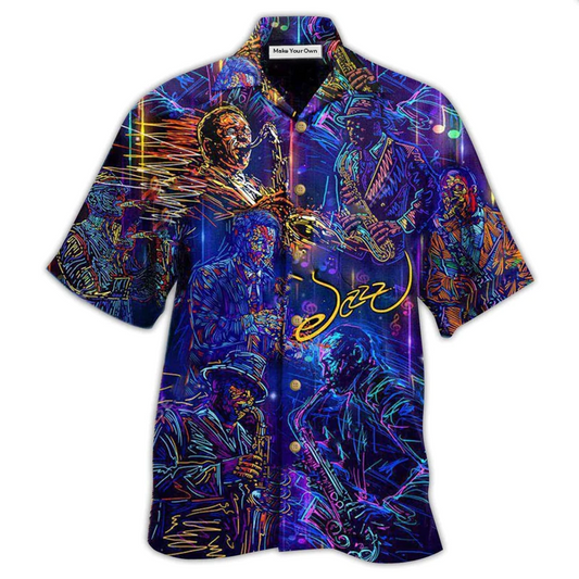 Hawaiian Shirt / Adults / S Saxophone Never Underestimate An Old Man With A Saxophone - Hawaiian Shirt - Reefox