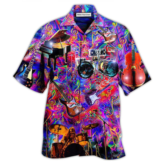 Hawaiian Shirt / Adults / S Music Is My Therapy Forever - Hawaiian Shirt - Reefox