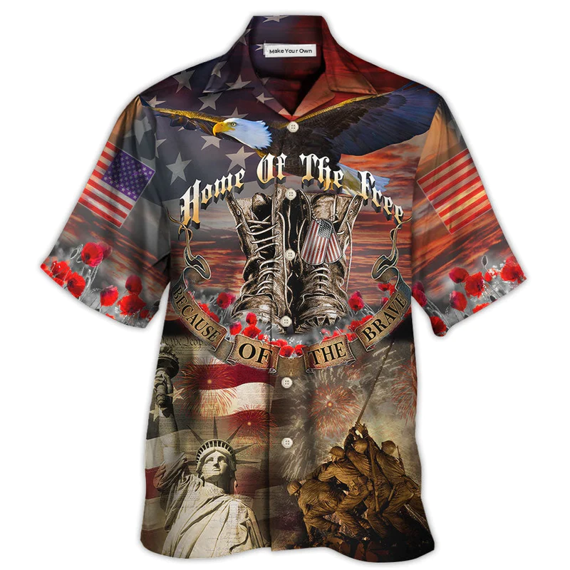 Hawaiian Shirt / Adults / S Veteran Proud To Be A With Boots - Hawaiian Shirt - Reefox