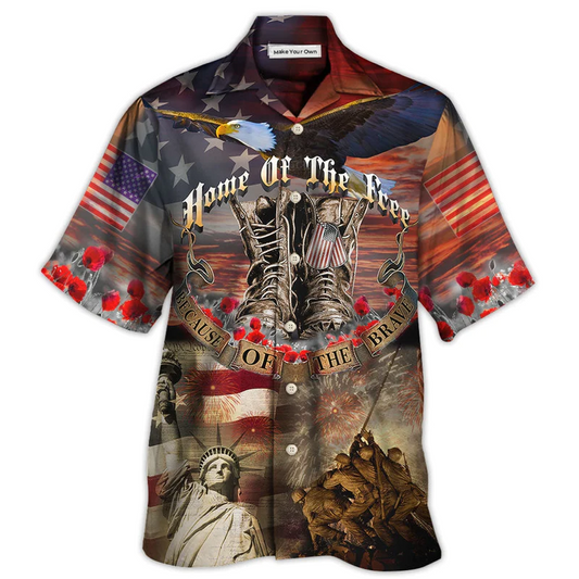 Hawaiian Shirt / Adults / S Veteran Proud To Be A With Boots - Hawaiian Shirt - Reefox