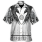 Hawaiian Shirt / Adults / S Viking Black Runic Raven Scandinavian - Hawaiian Shirt - Reefox