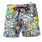 Beach Short / Adults / S Hippie Spirit Peace Old Hippies - Beach Short Reefox - Owls Matrix LTD