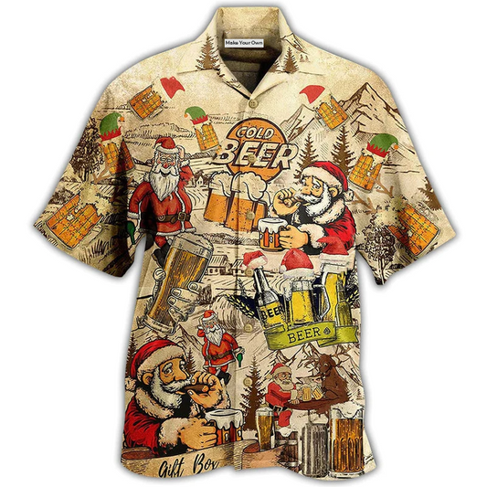 Beer Merry Xmas Love Beer - Hawaiian Shirt - Reefox