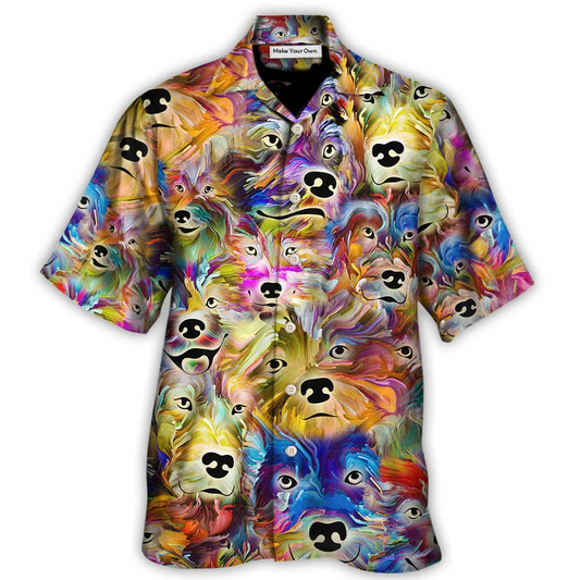 Dog Painting In My Memory - Hawaiian Shirt - Reefox