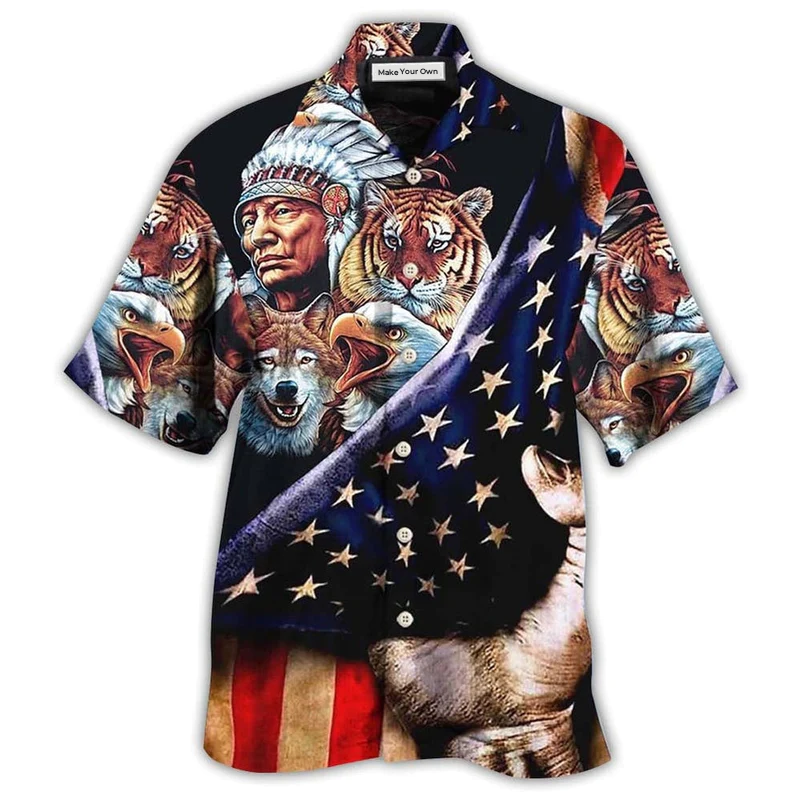 Hawaiian Shirt / Adults / S Native Pride Peaceful Forever Cool - Hawaiian Shirt - Reefox