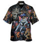 Hawaiian Shirt / Adults / S Cat Cupid With Goldfish on Heaven - Hawaiian Shirt - Reefox