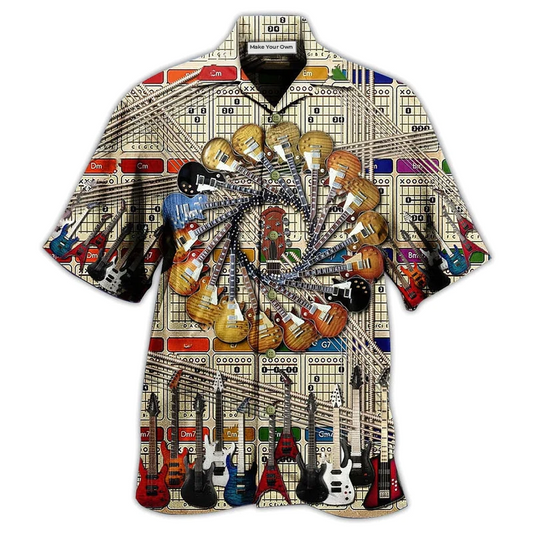 Hawaiian Shirt / Adults / S Guitar Music I Love Electric Guitar - Hawaiian Shirt - Reefox