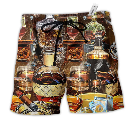 Beach Short / Adults / S Wine Happiness Is Wh-Key - Beach Short Reefox - Owls Matrix LTD