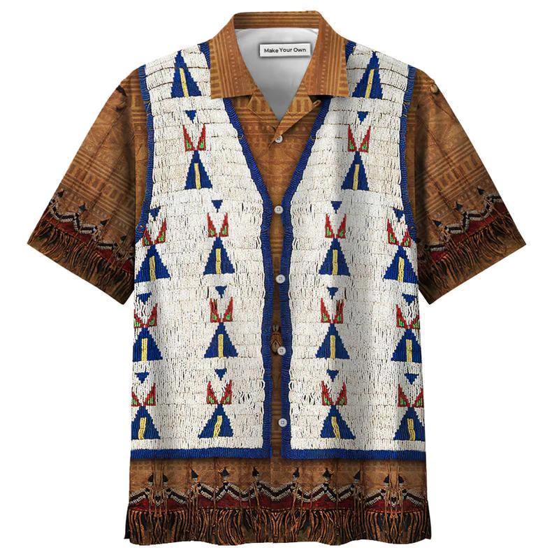 Hawaiian Shirt / Adults / S Native Love Simple Peace Pattern - Hawaiian Shirt - Reefox