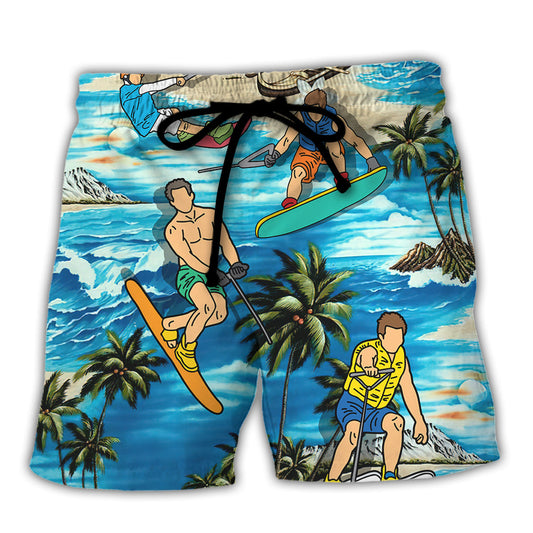Water Skiing Some Old Men Take Naps Real Old Men Go Water Skiing - Beach Short Reefox