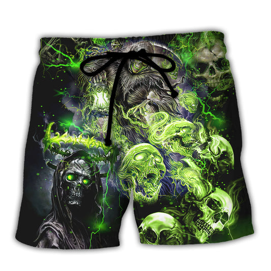 Skull I'm Never Alone My Demons Are With Me 247 - Beach Short Reefox
