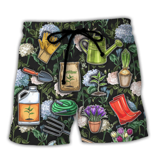 Gardening My Plants Are Rooting For Me Vintage Art - Beach Short Reefox
