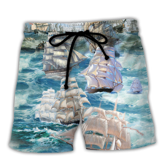 Sailing The Wind And The Waves Are Always On The Side Of The Ablest Navigator - Beach Short Reefox