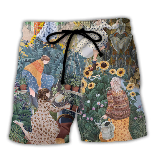 Gardening This Early Morning Spring Still Life Garden Scene - Beach Short Reefox
