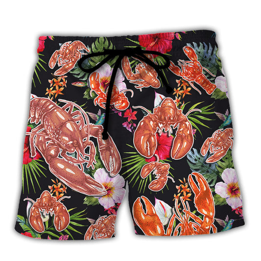 Lobster Queen Of The Ocean Tropical Vibe Amazing Style - Beach Short Reefox