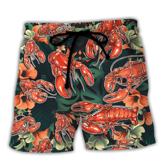 Lobster This Lobster Is So Uncooked Tropical Vibe Amazing Style - Beach Short Reefox