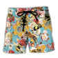 Bee Let Make Gorgeous Roses So Beatiful - Beach Short - Owls Matrix LTD
