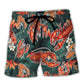 Lobster It's A Known Fact That Lobsters Fall In Love Tropical Vibe Amazing Style - Beach Short Reefox
